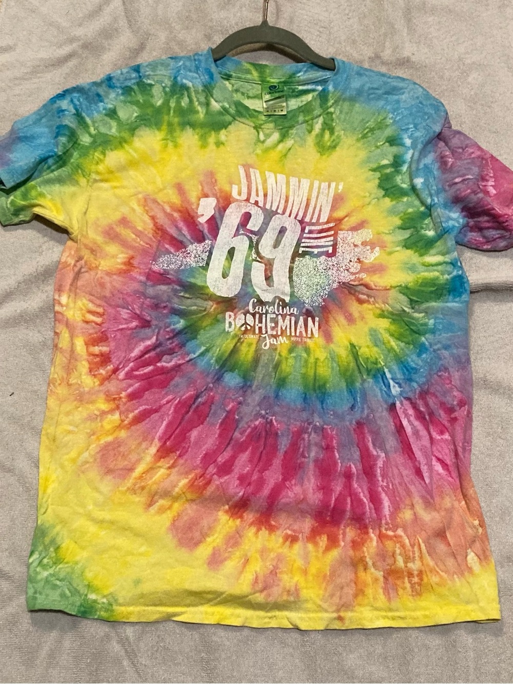 Tie-Dye 'Jammin' 69 Carolina Bohemian Unisex T-Shirt - Multicolor